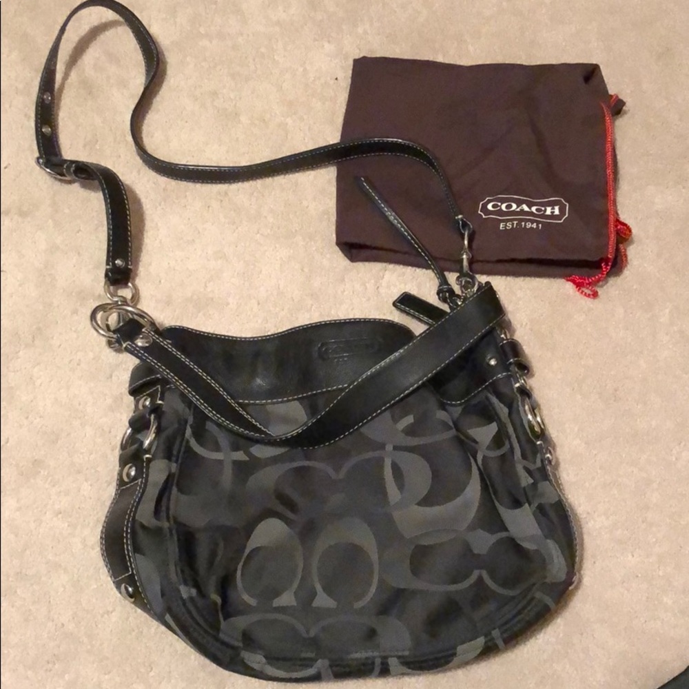 Black coach sachel or shoulder bag